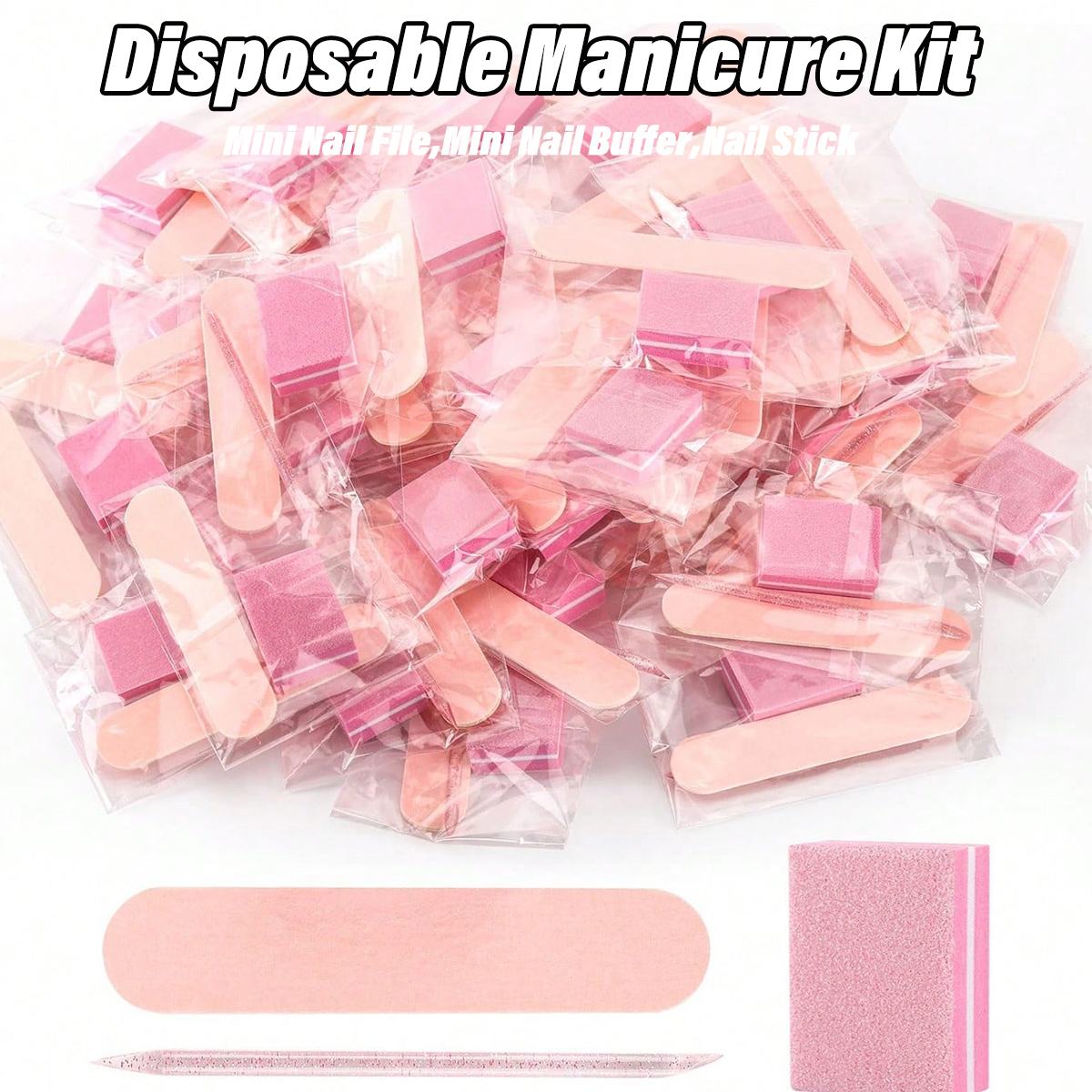 Nail File Titanium - Manicure Kits, Individually Package 3pcs Press