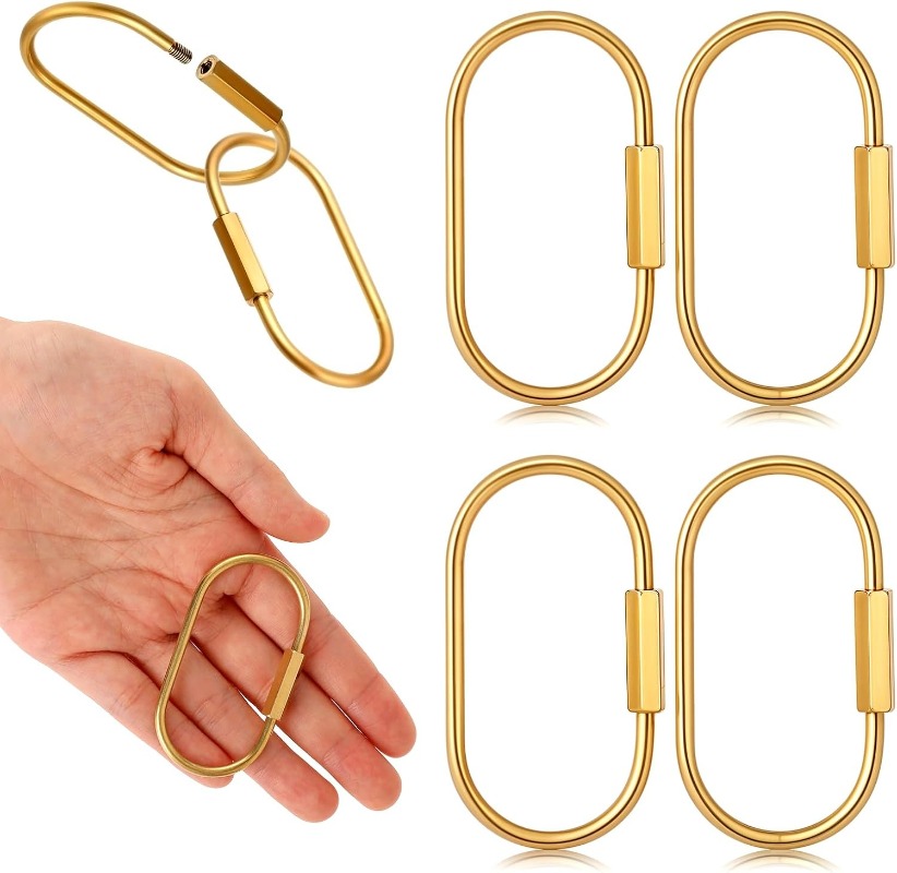 Solid Brass Screw Keychain D-S - Edc Car Carry recensione e prezzo