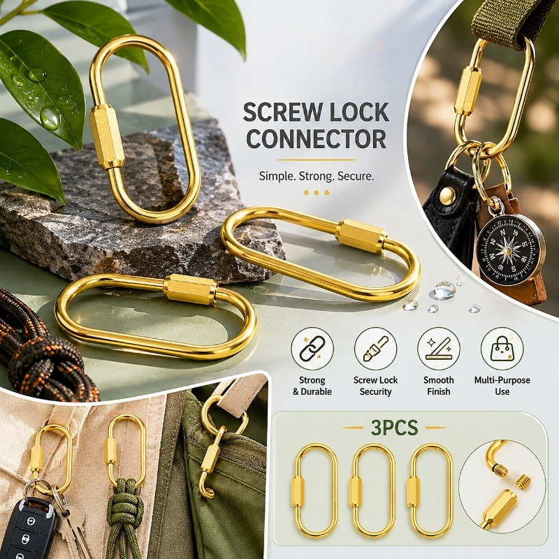 Pure Copper Oval Screw Lock Ke - Edc Car Carry recensione e prezzo