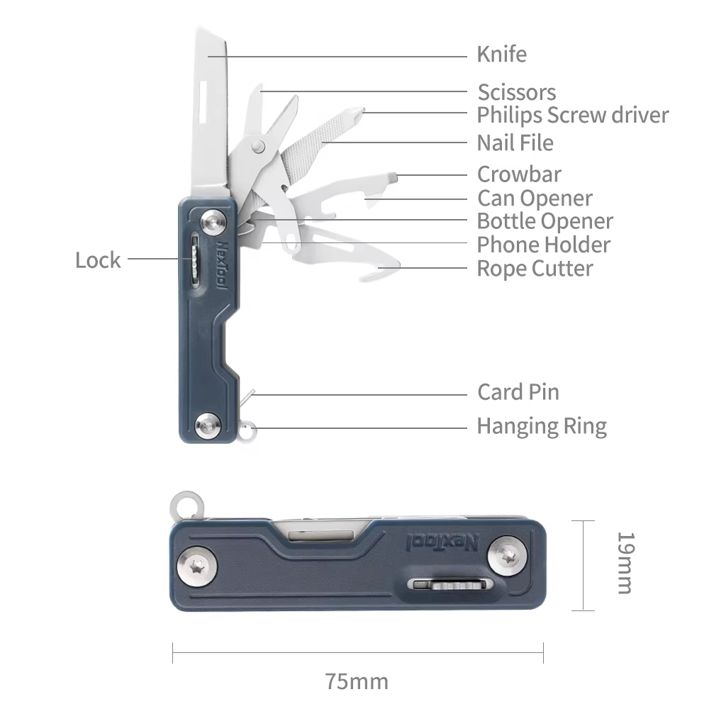 NexTool 10-in-1 Key Knife Mini - Multitool Credit Card recensione e prezzo