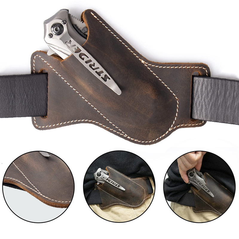 1PC Leather Knives Sheaths Fol - Edc Everyday Carry Knives recensione e prezzo