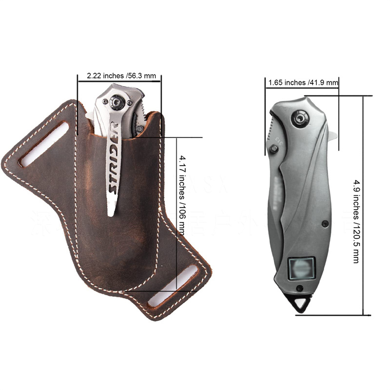 1PC Leather Knives Sheaths Fol - Edc Everyday Carry Knives recensione e prezzo