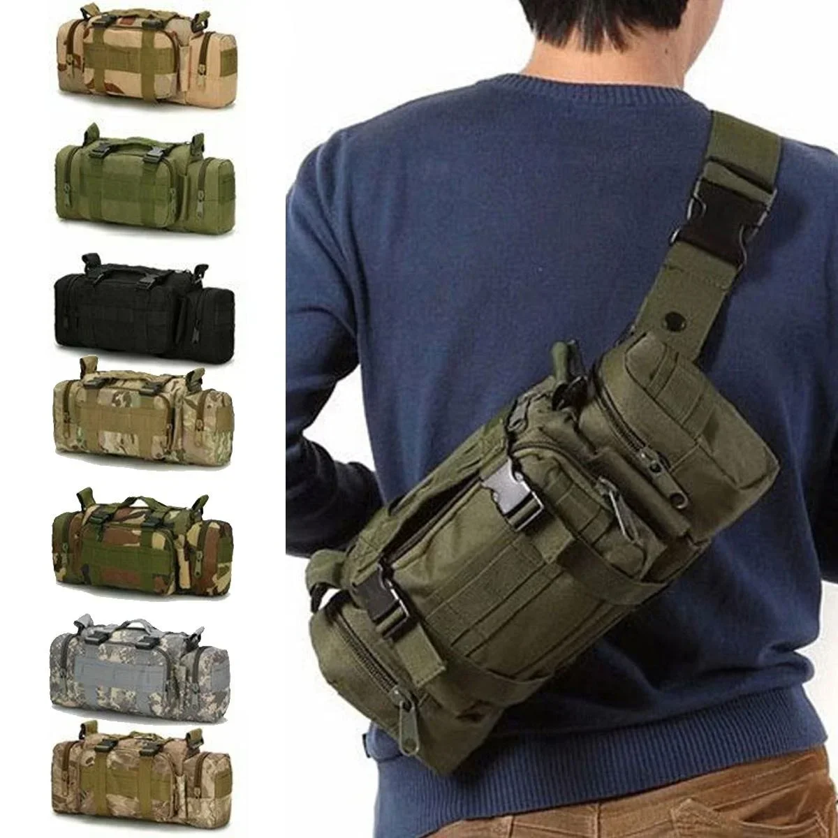 Duffel Waist Bag Molle Waterpr - Edc Carry Bag For Men recensione e prezzo