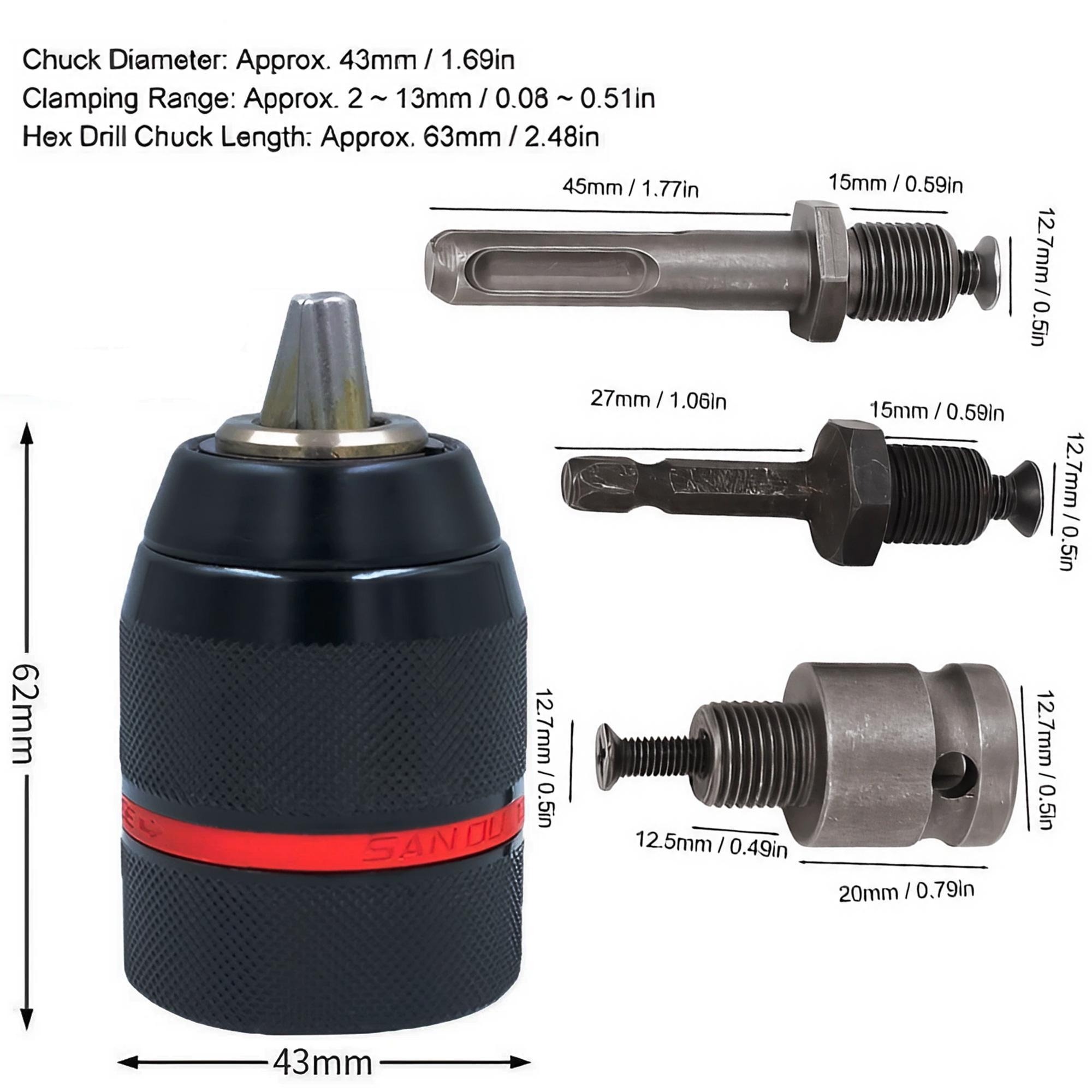 4Pcs 2-13mm Keyless Metal Dril - Micro Screwdriver Kit recensione e prezzo