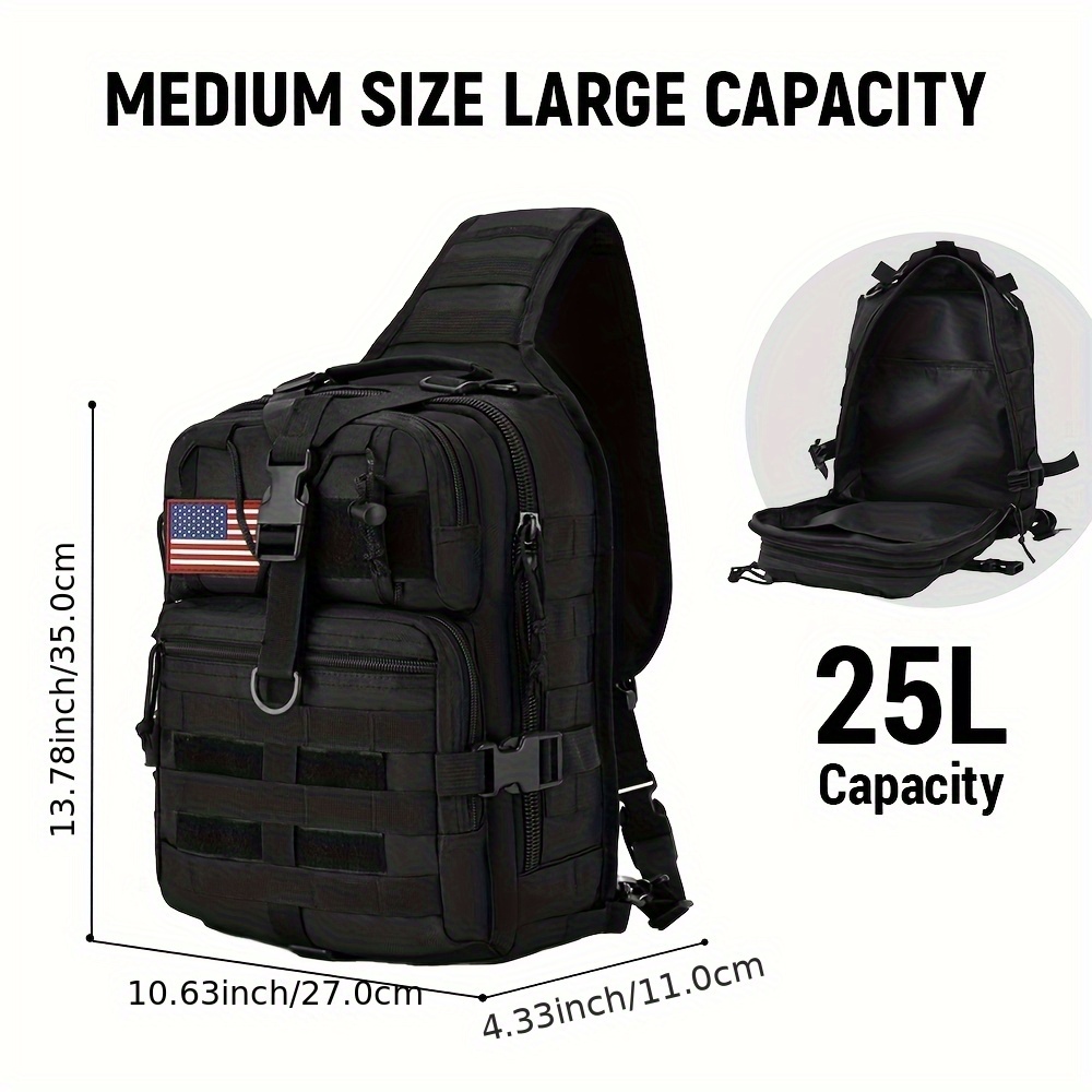 1pc 6.6gal Tactical Sling Back - Edc Carry Bag For Men recensione e prezzo