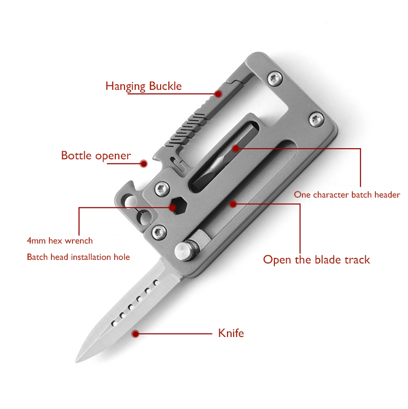 5 IN 1 Titanium Alloy Keychain - Multitool Credit Card recensione e prezzo