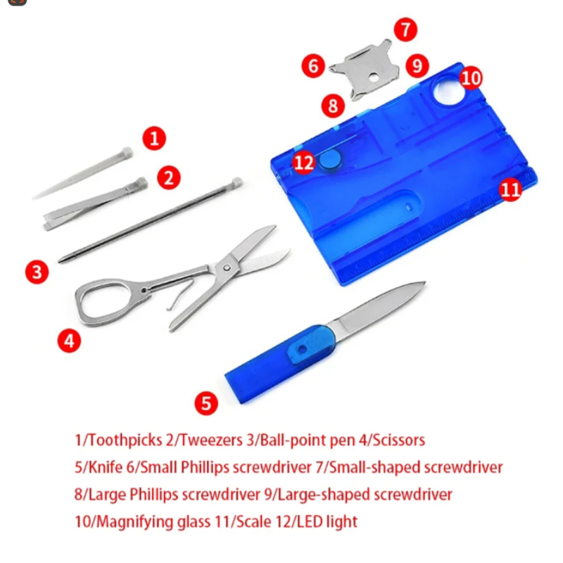 12 In 1 Pocket Credit Card Por - Multitool Credit Card recensione e prezzo