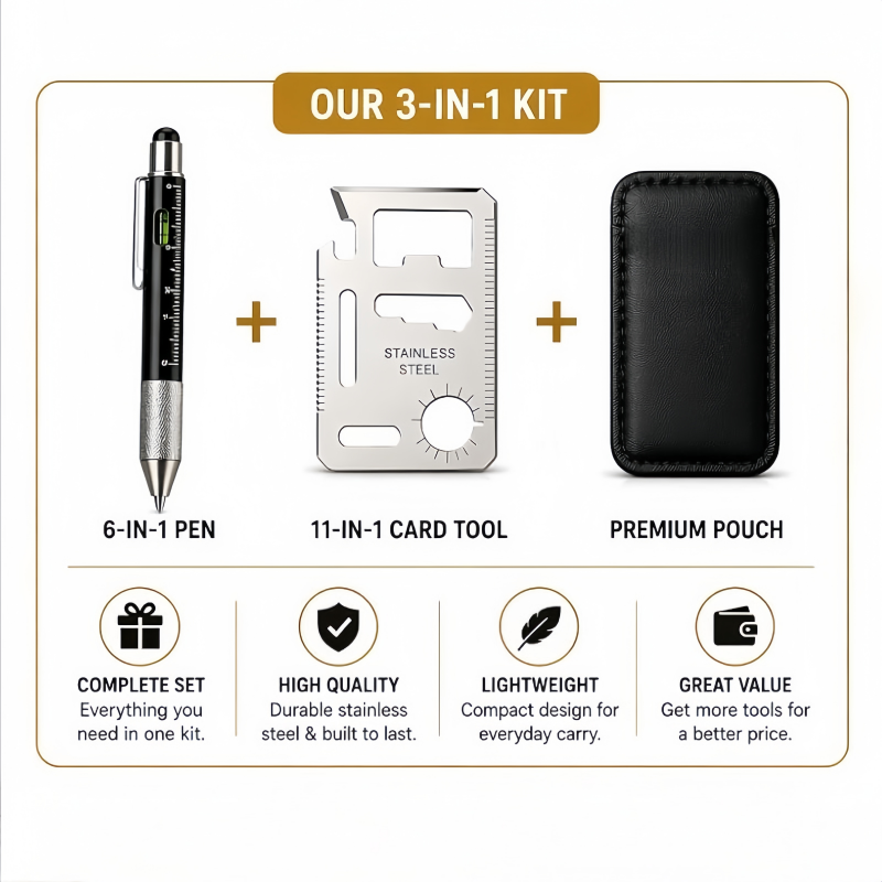 Men Gifts 6-in-1 Multitool Pen - Edc Every Day Carry おもちゃ recensione e prezzo