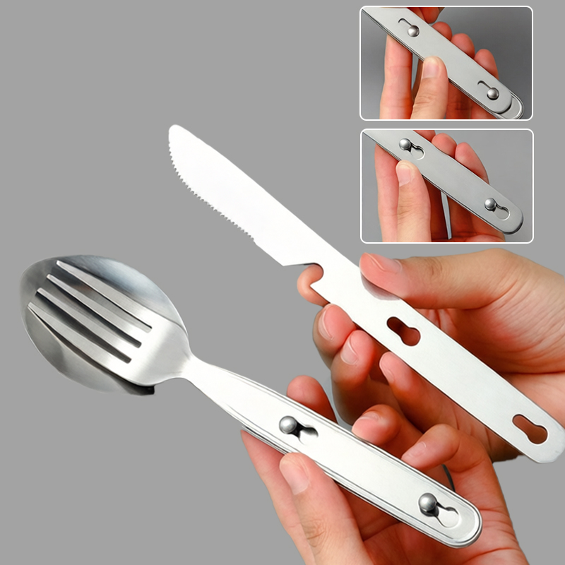 3pcs/set Folding Spoon Fork Kn - Edc Everyday Carry Knives recensione e prezzo