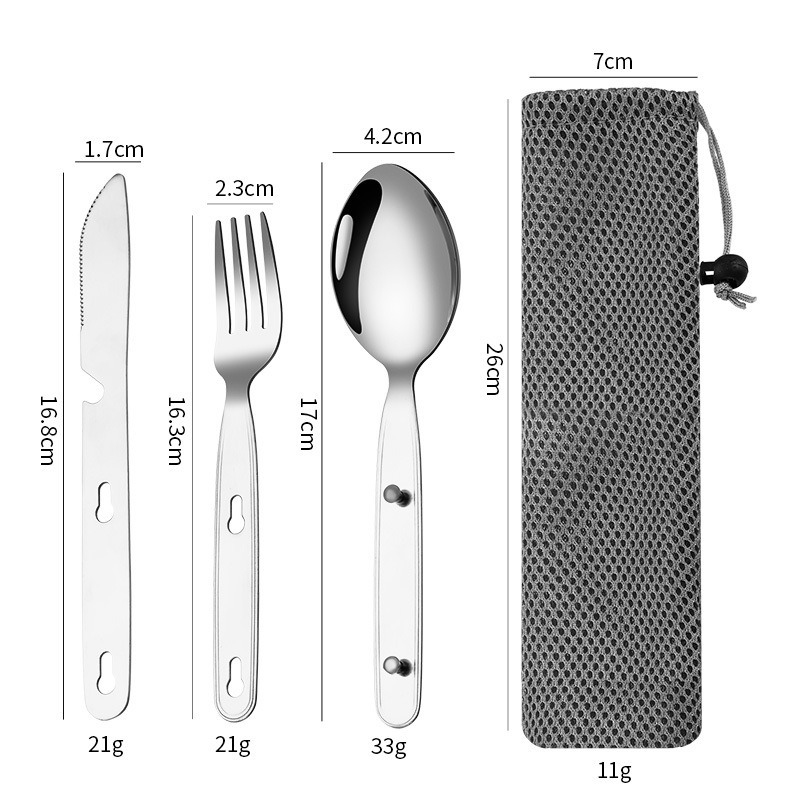 3pcs/set Folding Spoon Fork Kn - Edc Everyday Carry Knives recensione e prezzo