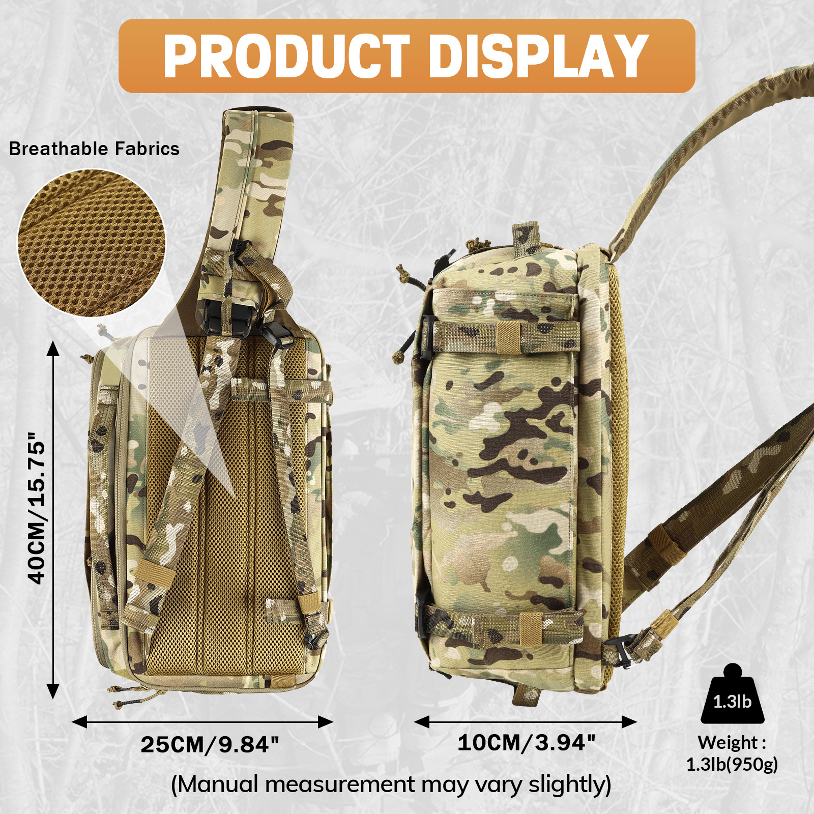 VOTAGOO 13L Tactical Sling Bag - Edc Carry Bag For Men recensione e prezzo