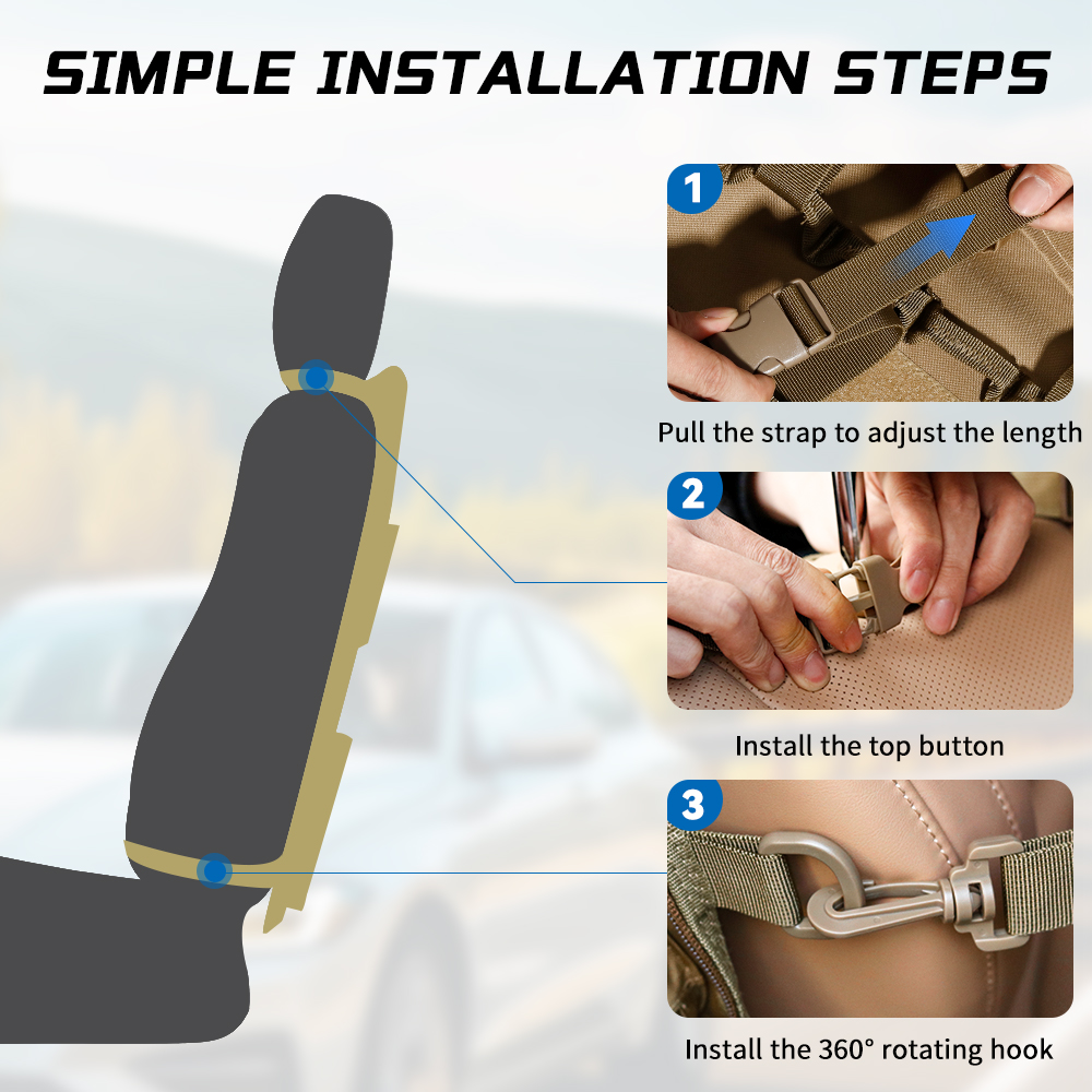 Tactical MOLLE Seat Back Organ - Edc Car Carry recensione e prezzo