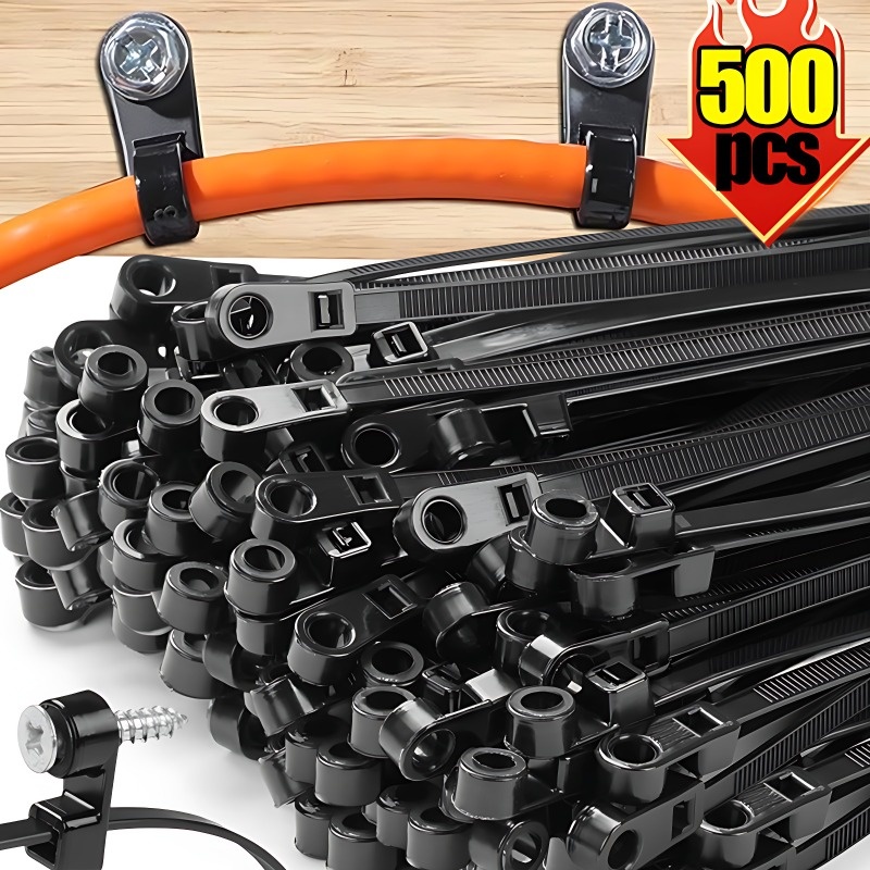 500/100PCS Screw Hole Cable Ti - Gear Tie Reusable recensione e prezzo