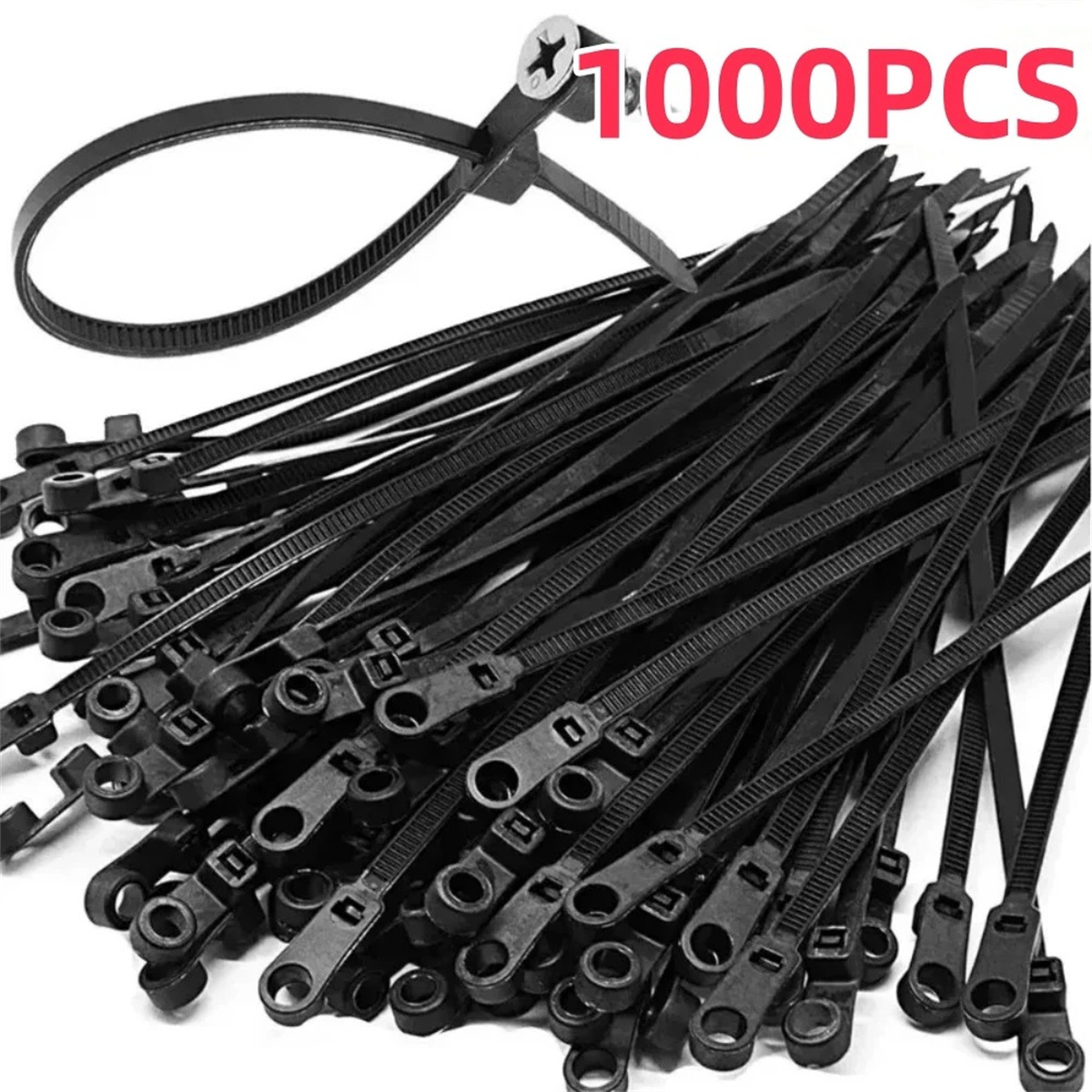 500/100PCS Screw Hole Cable Ti - Gear Tie Reusable recensione e prezzo